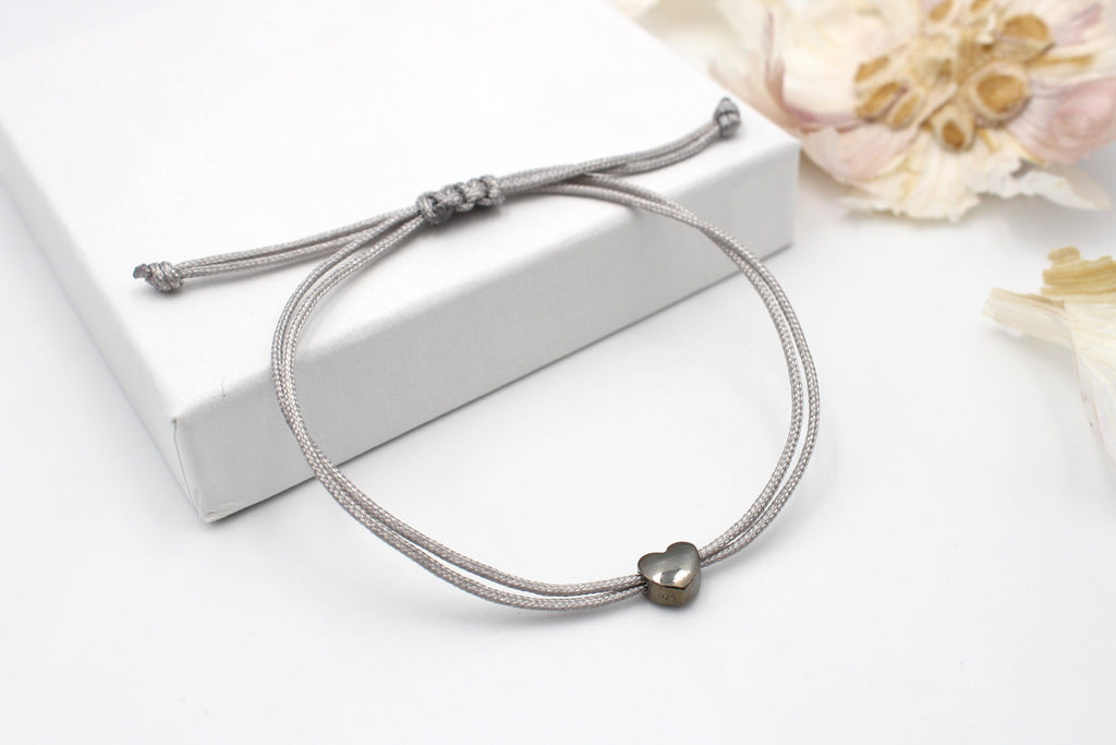 Armband Herz schwarz | 925 Silber rhodiniert | Freundschaft – Beautysart  Design