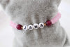 Namensarmband pink brombeere Herz Farbe rosegold, Initialen Armband, Wunschname, personalisiert