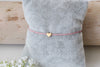 Braut Armband für deine Freundin zur Hochzeit in rosa matt mit Herz