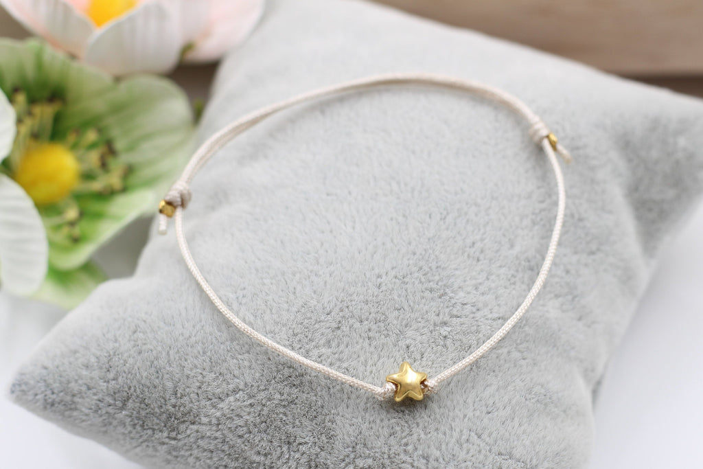 Sternenkind Armband in gold mit Makramee