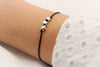 Schiebeknoten Armband mit 3 Sternen in silberfarben, Geschenk Idee für Damen zu Weihnachten