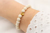 Armband mit Perlen und Herzanhänger in rosegoldfarben als Sommer Accessoire